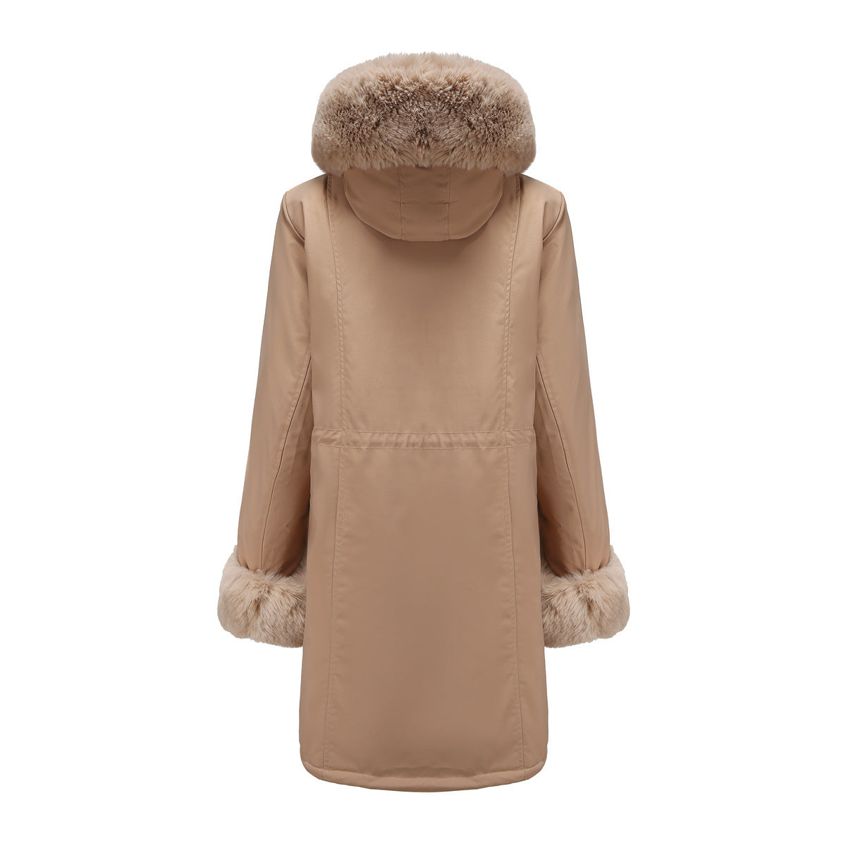 Women's Cotton-padded Coat Detachable Fur Collar Mid-length Long Sleeve Parka